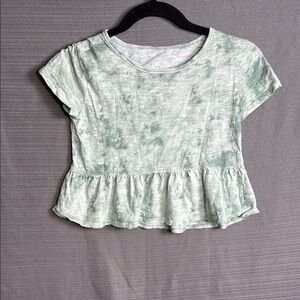 Wonder Nation Mint Tie-Dye Short Sleeve Top‎ medium 7-8